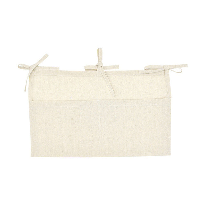 Linen Double Compartment Storage Hanging Bag