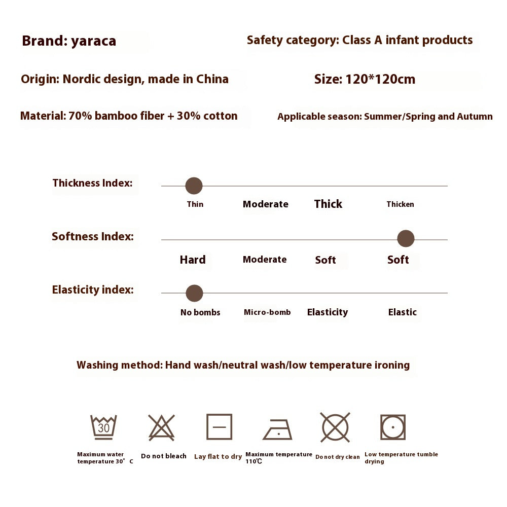 Bamboo-Cotton Baby Swaddle Blanket